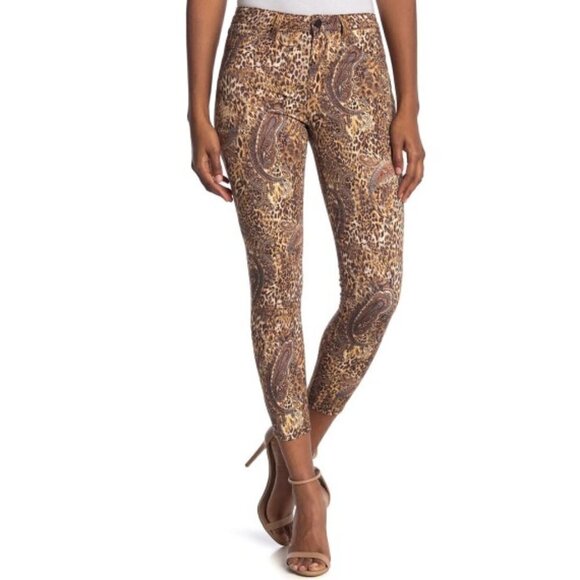 L'AGENCE Margot Leopard Paisley Skinny Jeans - Picture 1 of 3